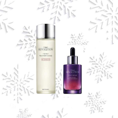 Limited Edition Duo - MISSHA Time Revolution First Treatment Essence Intensive + Time Revolution Night Repair Science Activator Ampoule Ampoule