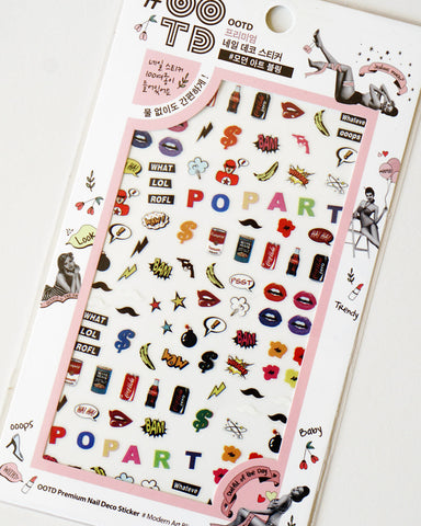 #OOTD Nail Sticker - Modern Art Bling
