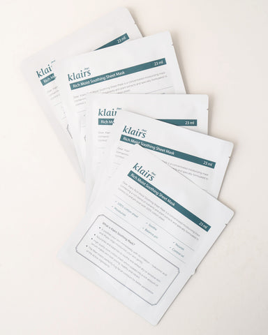 KLAIRS Rich Moist Soothing Sheet Mask (Set of 5)
